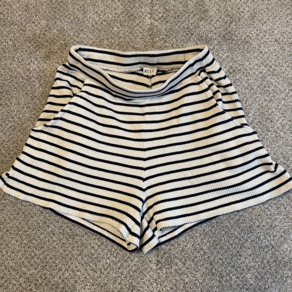 KULE Women’s Shorts Striped 100% Cotton Size Small